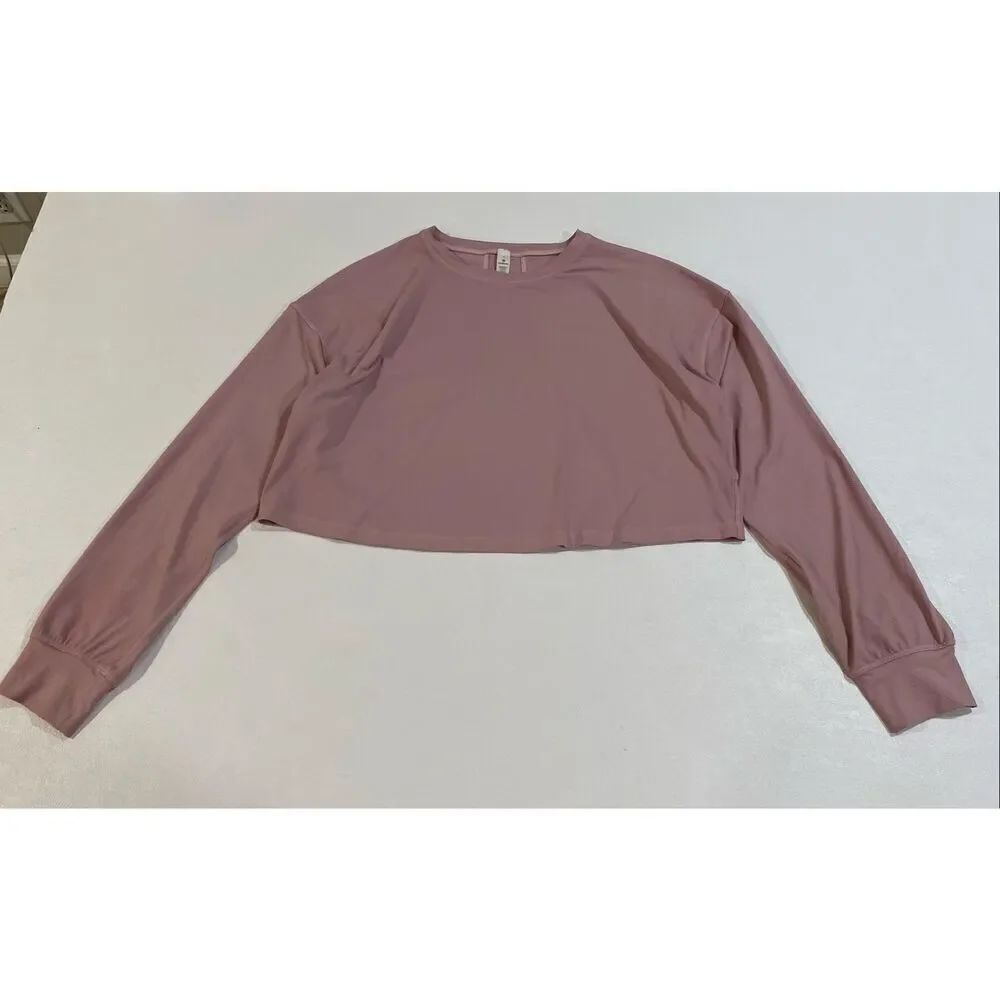 Lululemon Swiftly Tech Cropped Long Sleeve Top Pink Size 4